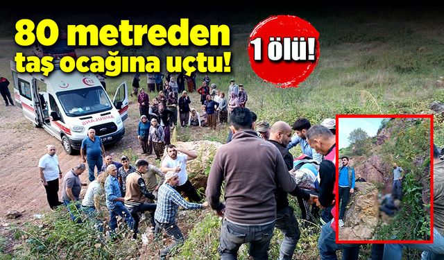 80 metreden taş ocağına uçtu: 1 ölü!