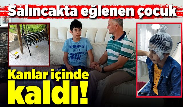 Salıncakta eğlenen çocuk, hayatının şokunu yaşadı!