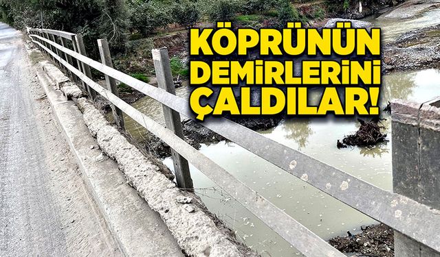 Köprünün demirlerini çaldılar