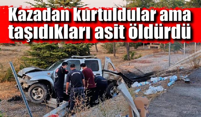 Kazadan kurtulan 2 kişi asitten zehirlenerek öldü