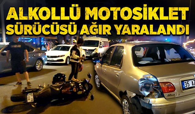 Alkollü motosiklet sürücüsü ağır yaralandı!