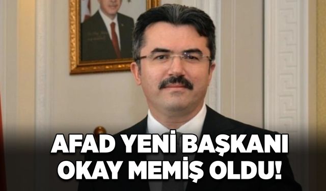 AFAD'ın yeni başkanı Okay Memiş oldu!