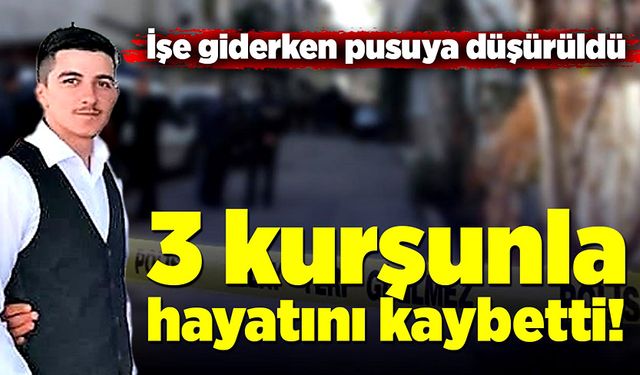 Pusuya düşürülen genç 3 kurşunla öldürüldü!