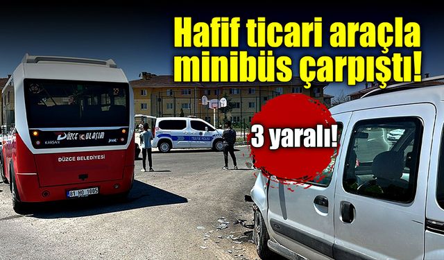 Düzce’de kaza! 3 yaralı!