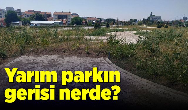 Eskişehir'de eksik tamamlanmış park sorunu gündemde