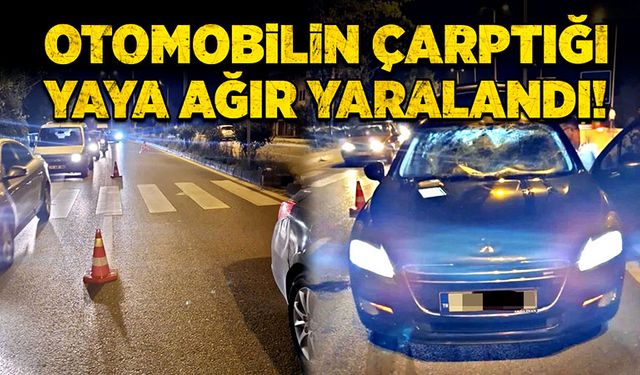 Otomobilin çarptığı yaya ağır yaralandı!