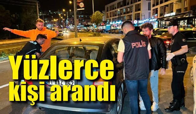 Yüzlerce kişi kontrol edildi; Aranan 3 kişi yakalandı