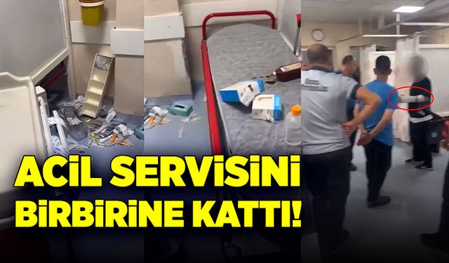 Madde bağımlısı şahıs acilde ortalığı birbirine kattı!