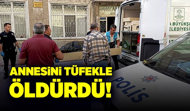 Annesini av tüfeğiyle vurup öldürdü!