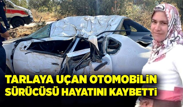 Tarlaya uçan otomobilin sürücüsü hayatını kaybetti