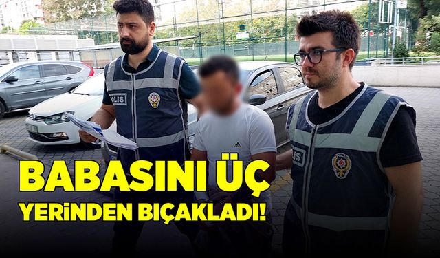 Tartıştığı babasını 3 yerinden bıçakladı!