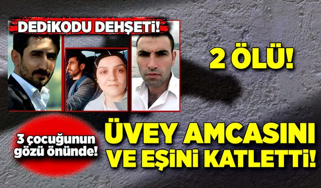 Üvey amcasını ve eşini katletti!