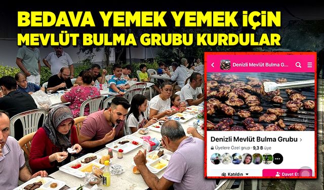 Ücretsiz yemek yiyebilmek için, mevlüt bulma grubu kurdular