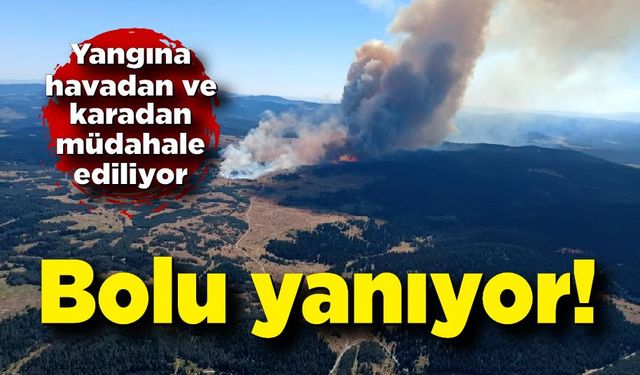 Bolu yanıyor! Helikopter ve arasözlerle yangına müdahale sürüyor