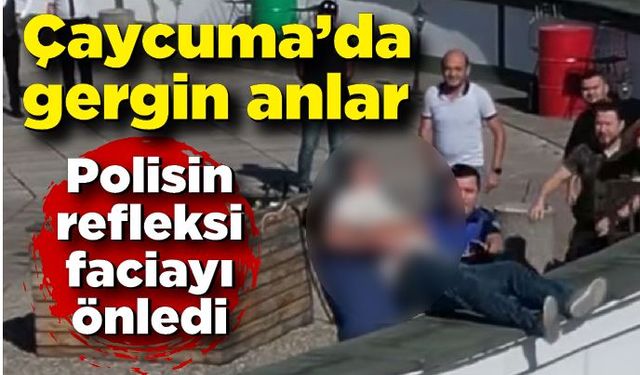 Çaycuma’da gergin anlar! Son anda kurtarıldı