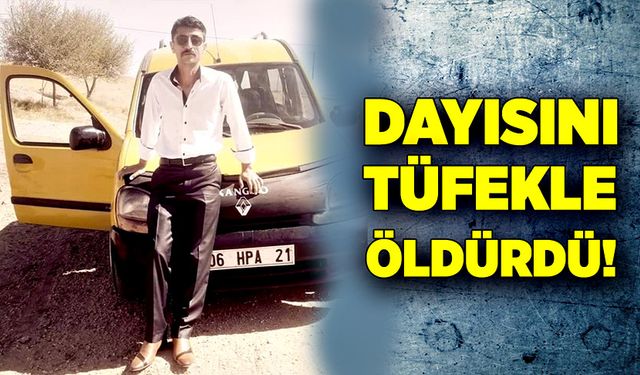 Borç meselesinden dayısını tüfekle öldürdü!