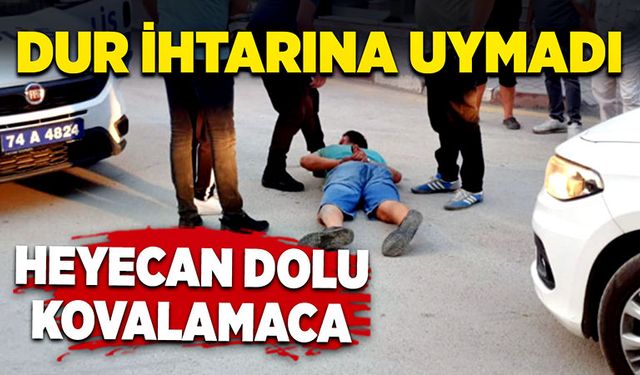 Dur ihtarına uymadı! Heyecan dolu kovalamaca!