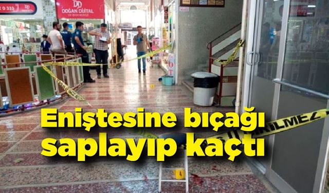 Kayınço enişte kavgası kanlı bitti; Bıçağı saplayıp kaçtı