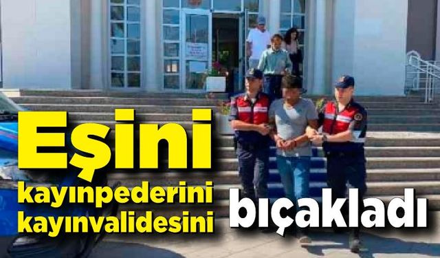 Eşini, kayınpederini ve kayınvalidesini bıçaklamış, 3 kez müebbet hapsi istendi