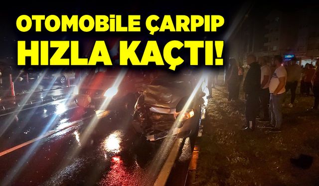 Zonguldak’ta aşırı hızlı sürücü otomobile çarpıp hızla olay yerinden kaçtı!