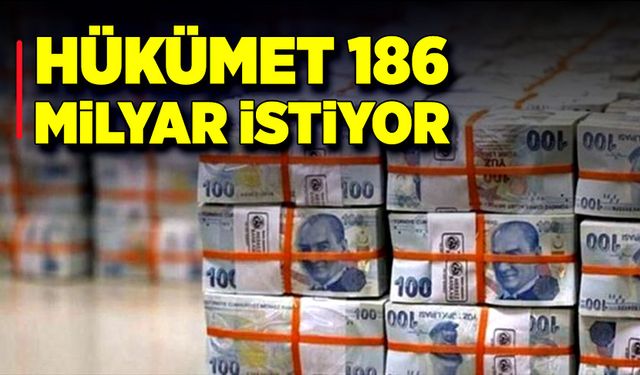 Hükümet 186 milyar istiyor