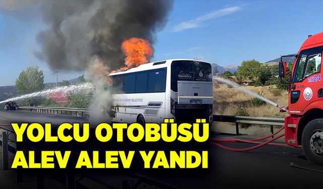 Muş’tan İstanbul’a dönen İBB otobüsü alev alev yandı