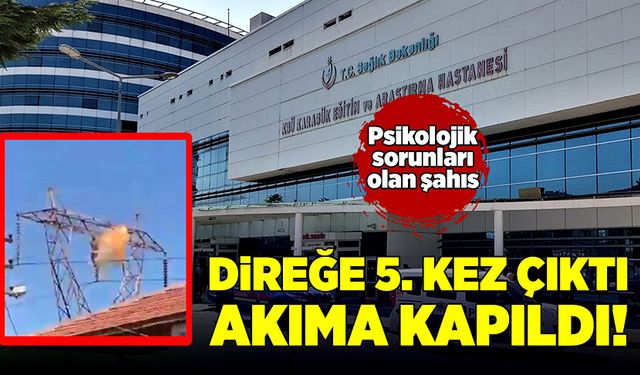 Yüksek gerilim hattı direğinde intihara kalkışırken yüksek gerilime kapıldı