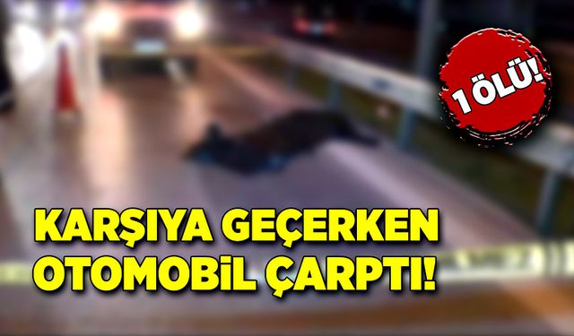 Karşıdan karşıya geçen kadına otomobil çarptı! 1 ölü