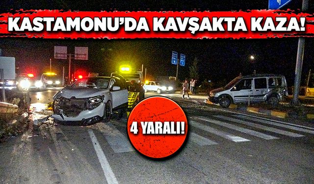 Kastamonu’da cip ile ticari araç çarpıştı! 4 yaralı