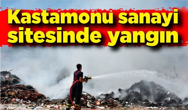 Kastamonu'da  sanayi sitesinde korkutan yangın