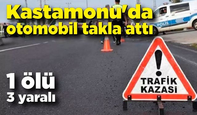 Kastamonu'da otomobil takla attı