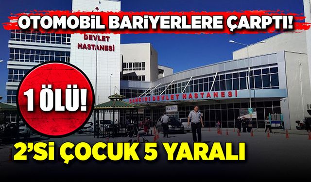 Otomobil bariyerlere çarptı! 1 ölü, 2’si çocuk 5 yaralı