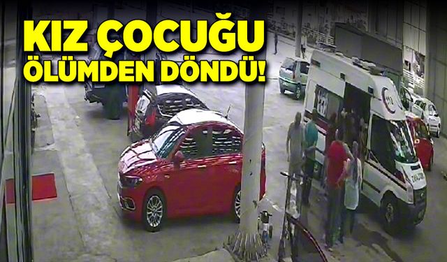 Kız çocuğu ölümden döndü, scooter ile aşağıya yuvarlandı!