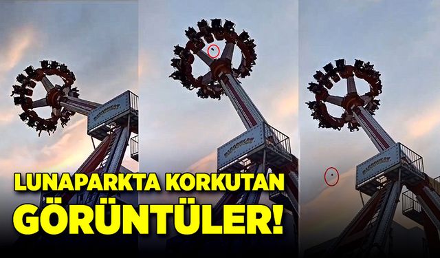 Lunaparkta korkutan anlar cep telefonu kamerasına yansıdı