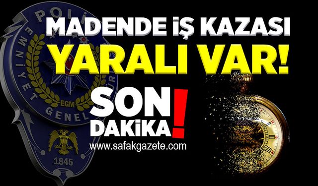 Madende iş kazası! Yaralı var!