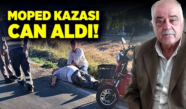 Moped devrildi, sürücüsü hayatını kaybetti