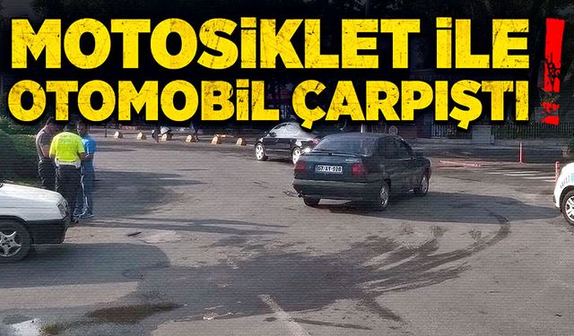 Ereğli'de otomobil ile motosiklet çarpıştı: 1 yaralı