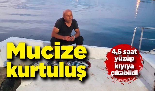 Denizde akıntıya kapıldı, 4,5 saat yüzerek karaya ulaştı