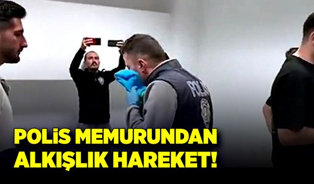 Polis memurundan alkışlık hareket!