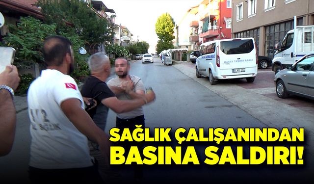 Sağlık çalışanı işini bıraktı gazetecilere engel oldu!