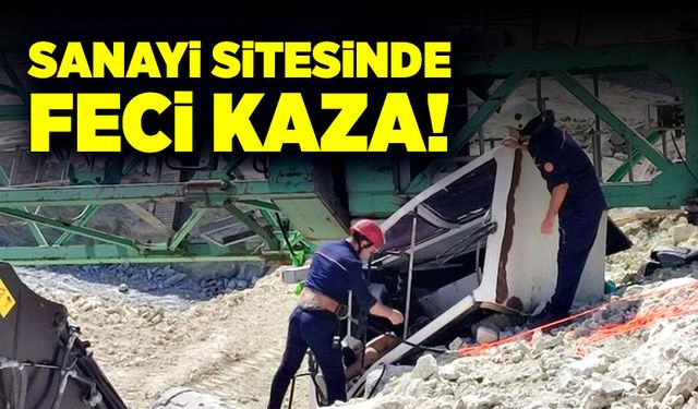 Sanayi sitesinde feci kaza!