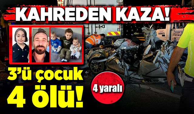 Arızalı kamyon dehşet yarattı! İkisi bebek, biri çocuk 4 kişi öldü!