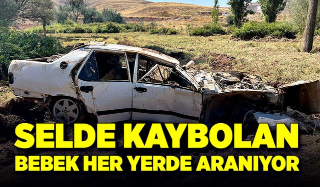 Selde kaybolan 3 aylık bebeği arama çalışmaları sürüyor