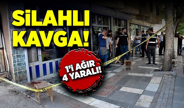 Cadde ortasında silahlı kavga! 1’i ağır 4 yaralı