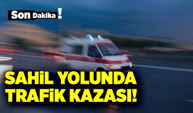 Sahil yolunda trafik kazası! 2 yaralı!