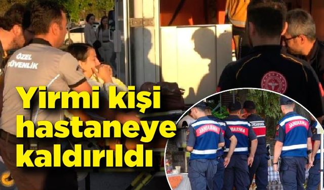 Jandarma ve UMKE olay yerinde! 20 kişi hastaneye kaldırıldı