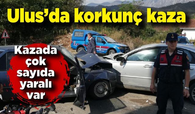 Ulus'ta korkunç kaza! 5 yaralı