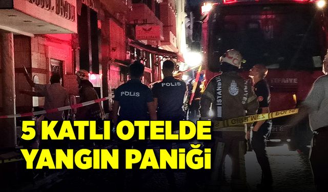 5 katlı otelde yangın paniği!