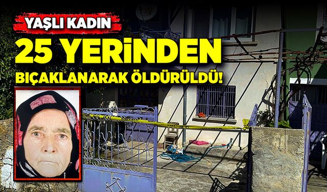 Yaşlı kadın evinde 25 yerinden bıçaklanmış halde bulundu!