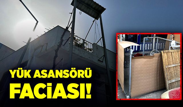 Yaşlı kadın yük asansörüyle birlikte yere çakıldı!